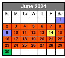 Daytime 1 Hour Tour June Schedule