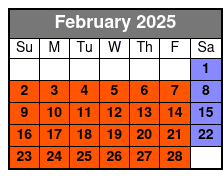 Cruise & One World Observatory February Schedule