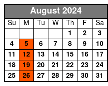 9:00am - Mon August Schedule