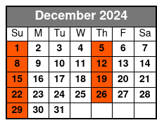 Manhattan at Times Sq Hotel December Schedule