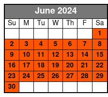 All City Pass (72 Hours) June Schedule