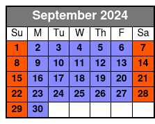 50 Minutes Rides September Schedule
