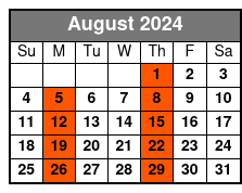 Español Tour August Schedule
