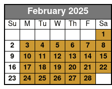 Minimum 4 People Required February Schedule