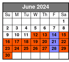 2 Hours Tour June Schedule