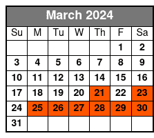 Tour in Spanish March Schedule