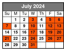 10:30am Departure July Schedule