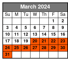 4-Hours EScooter Rental March Schedule