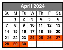 4-Hours EScooter Rental April Schedule