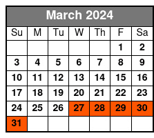 2-Hours EScooter Rental March Schedule