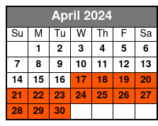 1-Hour EScooter Rental April Schedule