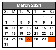 Tour in Spanish March Schedule