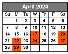 English Tour April Schedule