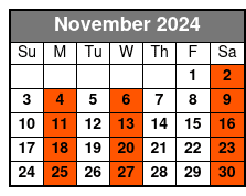 English Tour November Schedule