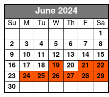 English Tour June Schedule