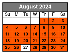 11am Tour August Schedule