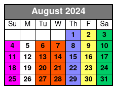 Moonshine August Schedule