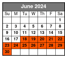 1Hr E-Bike Rental NYC June Schedule