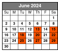 English Tour June Schedule