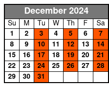 English Tour December Schedule