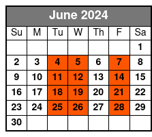 Tour by Night in Italian June Schedule
