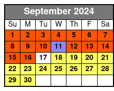 Combination Ticket September Schedule