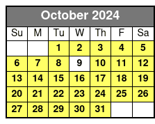 Combination Ticket October Schedule
