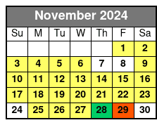Combination Ticket November Schedule