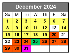 Combination Ticket December Schedule